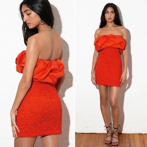 Mara Hoffman Popcorn Mini Dress Strapless cotton bodycon Kenza Medium